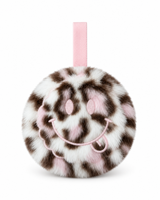 Smiley speendoekje accessoire - Panter / Licht Roze