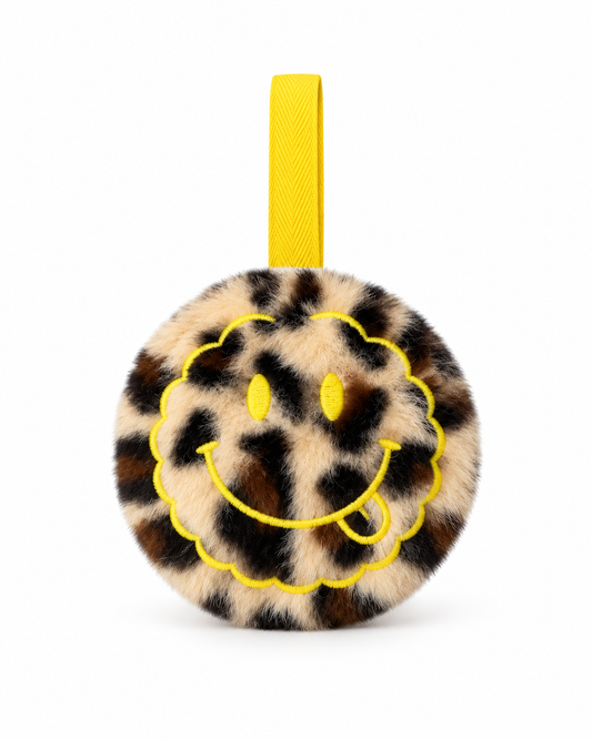 Smiley speendoekje accessoire - Panter / Geel