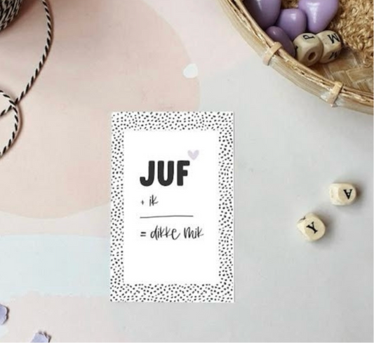 Mini kaartje juf