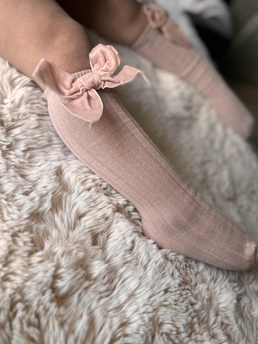 Kniekousen Strik Roze