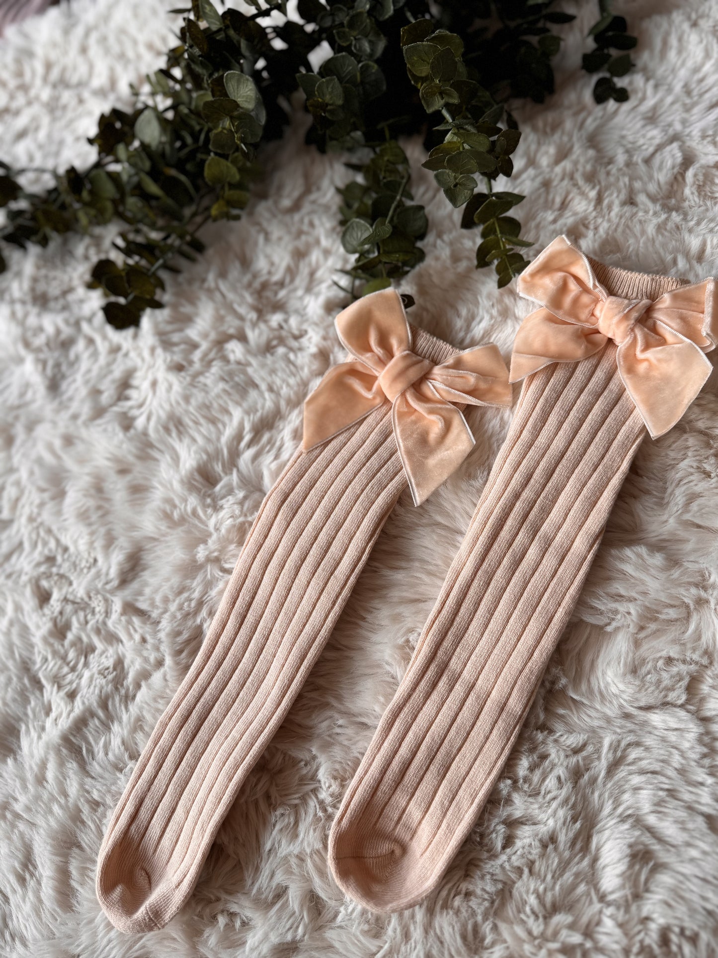 Kniekousen Strik Beige