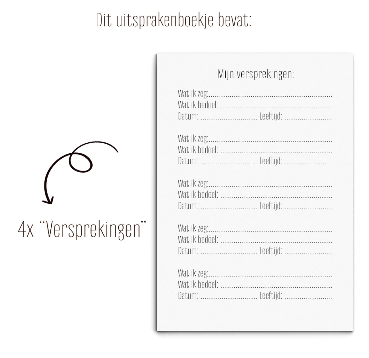 Uitspraken Boekje Croissant B2B - Incl Btw