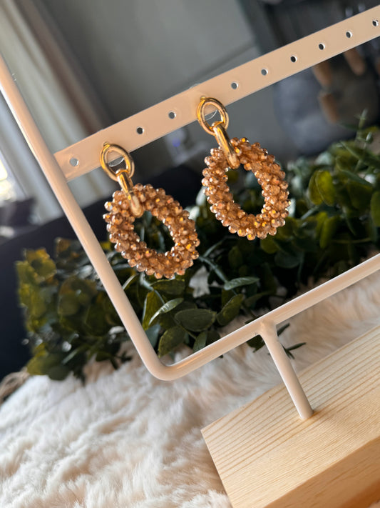 Oorbellen Kralen Sparkling - Gold