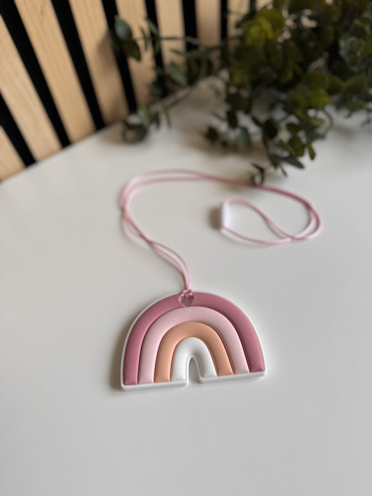 Bijtketting - Regenboog - Roze