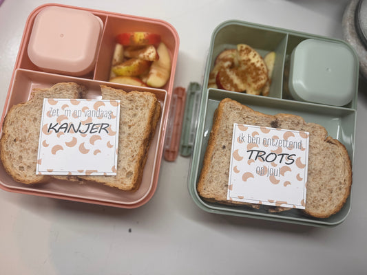 Broodtrommelkaartjes – Set van 10 - Croissantjes