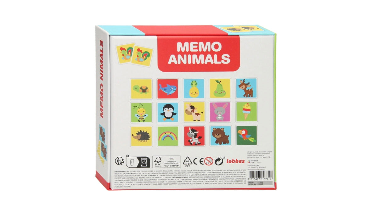 Lobbes Memo Dieren Jumbo, 30dlg.