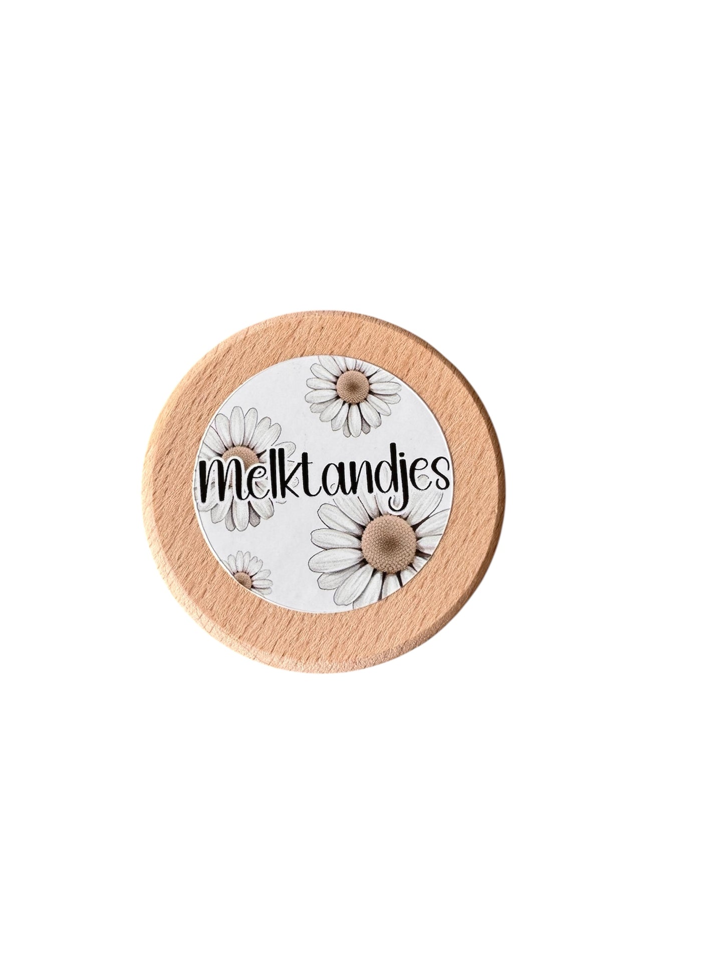 Houten bewaardoosje – Melktandjes (Bloem)