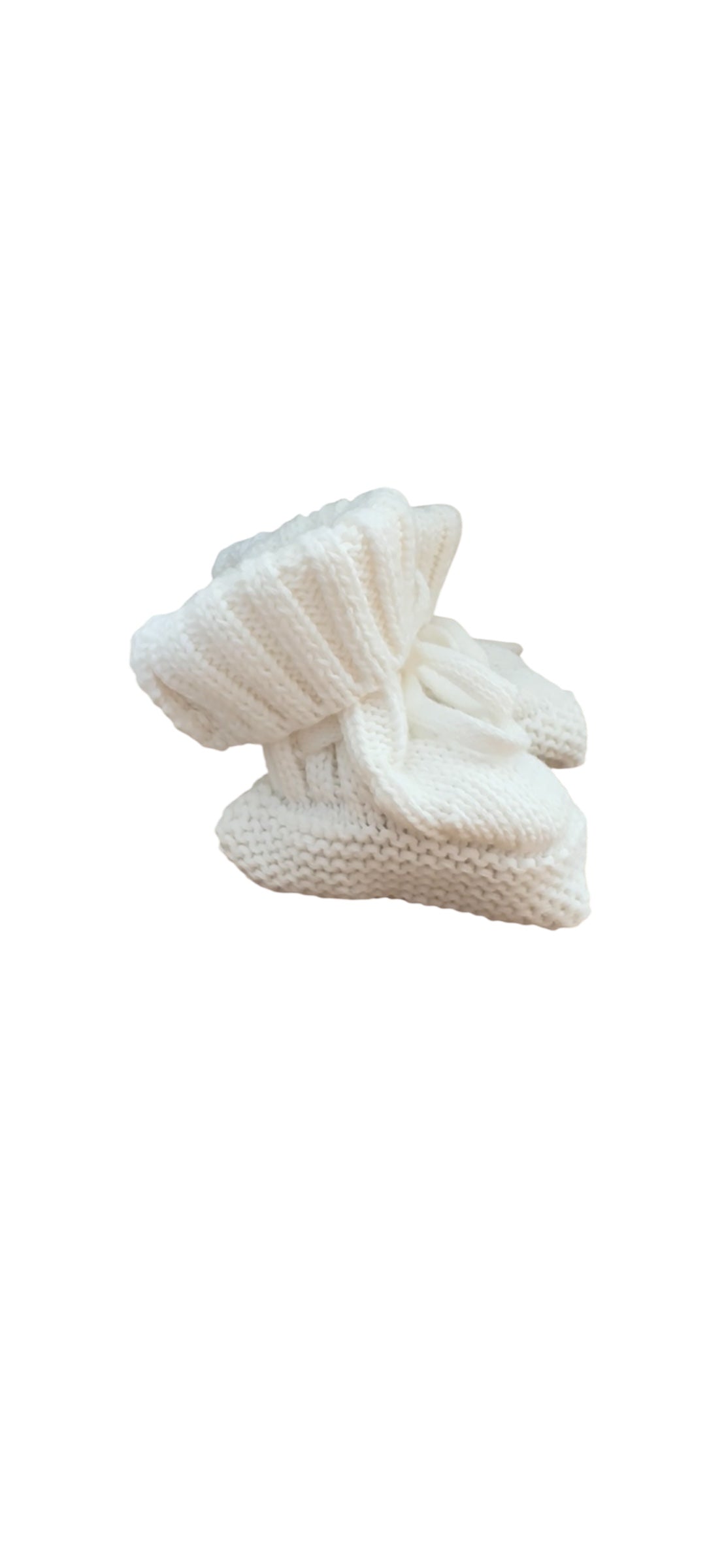 Gebreide babyslofjes - Wit - B2B - Incl Btw