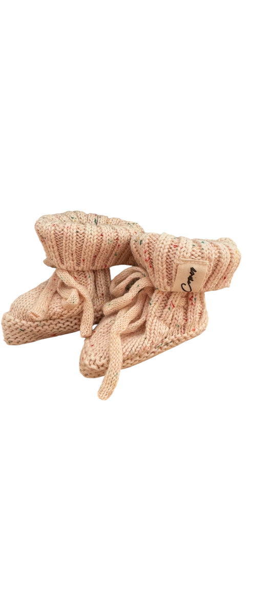 Gebreide babyslofjes - Beige - B2B - Incl Btw