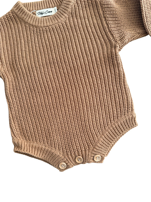 Gebreide romper – B2B - Bruin - Incl Btw