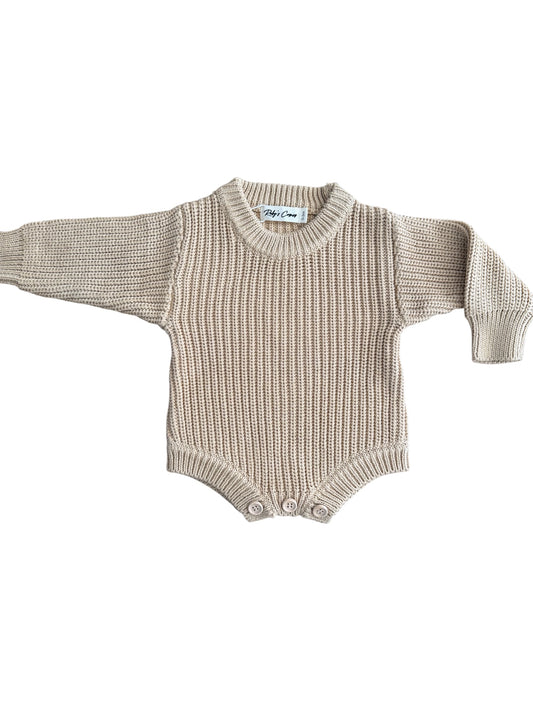 Gebreide romper – B2B - Caramel - Incl Btw