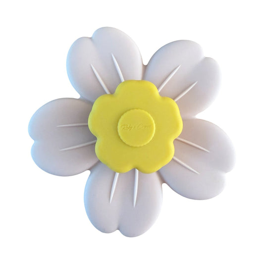 Siliconen bad spinner - Bloem – Peach / Geel
