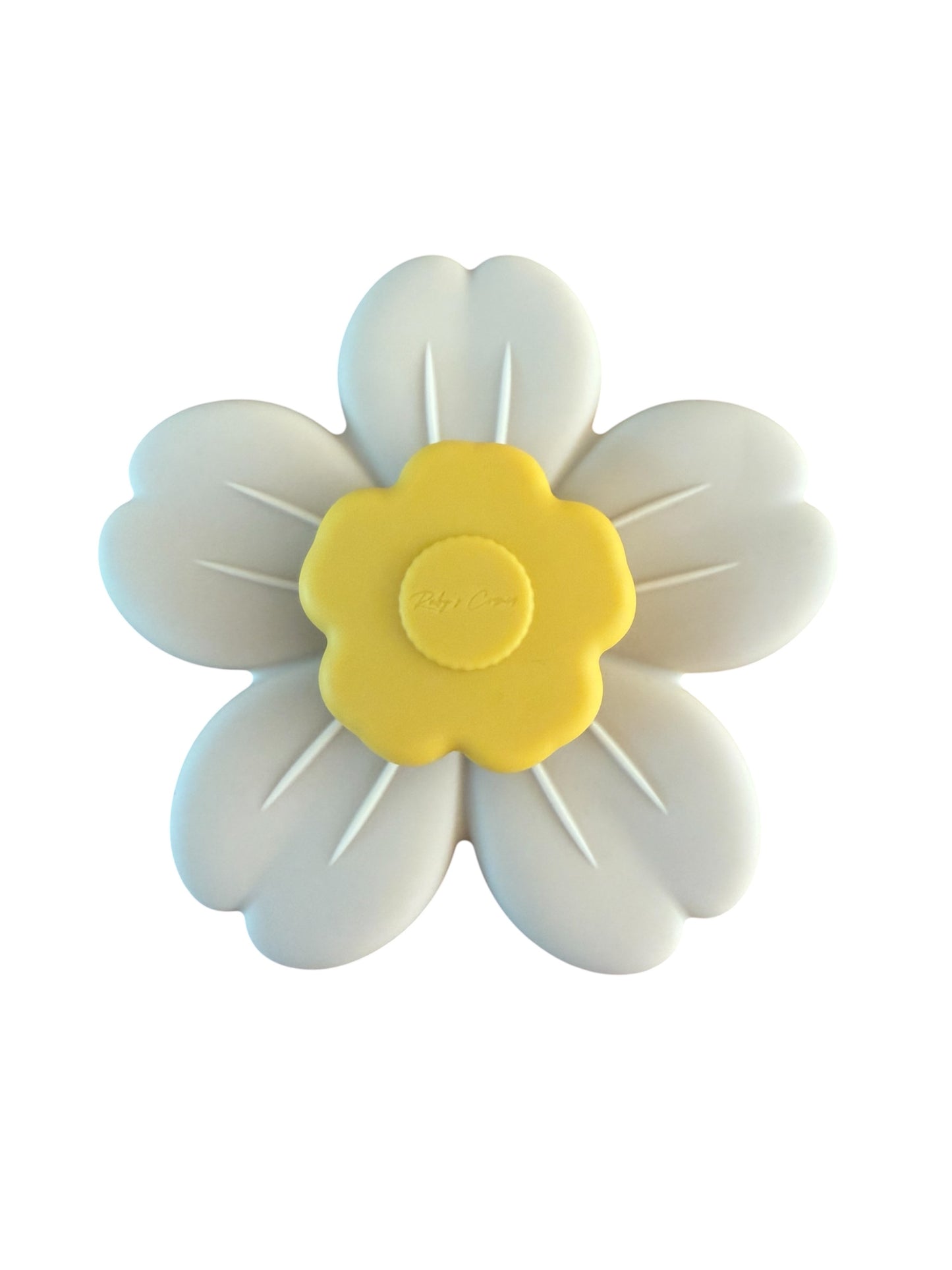 Siliconen bad spinner – Bloem - Beige
