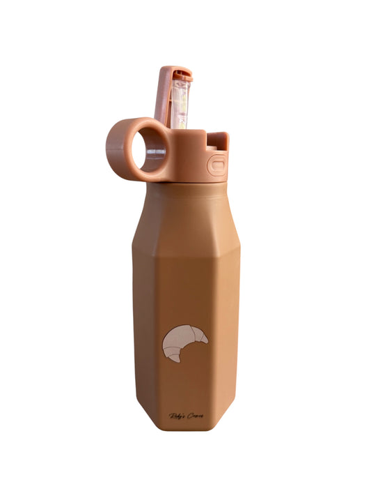 Siliconen drinkfles – Croissant- Bruin