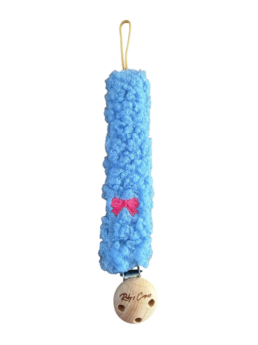 Speenkoord Teddy - Strik - Blauw