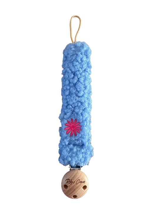 Speenkoord Teddy - Bloem - Blauw