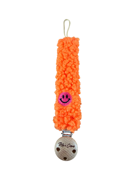 Speenkoord Teddy - Smiley - Oranje