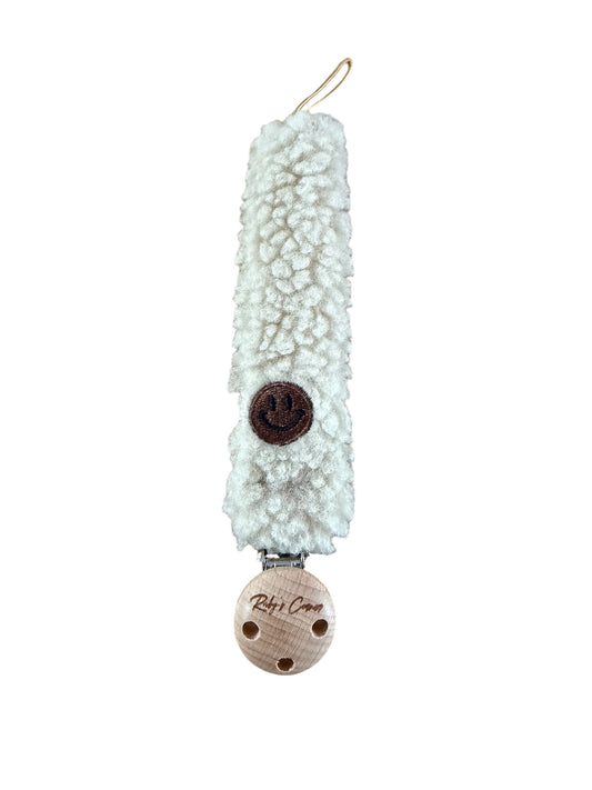 Speenkoord Teddy - Smiley - Beige