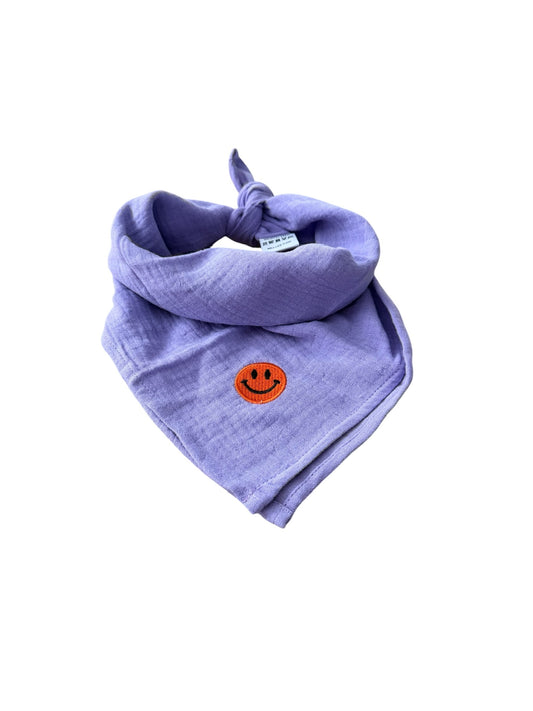 Bandana sjaaltje - Paars - Smiley