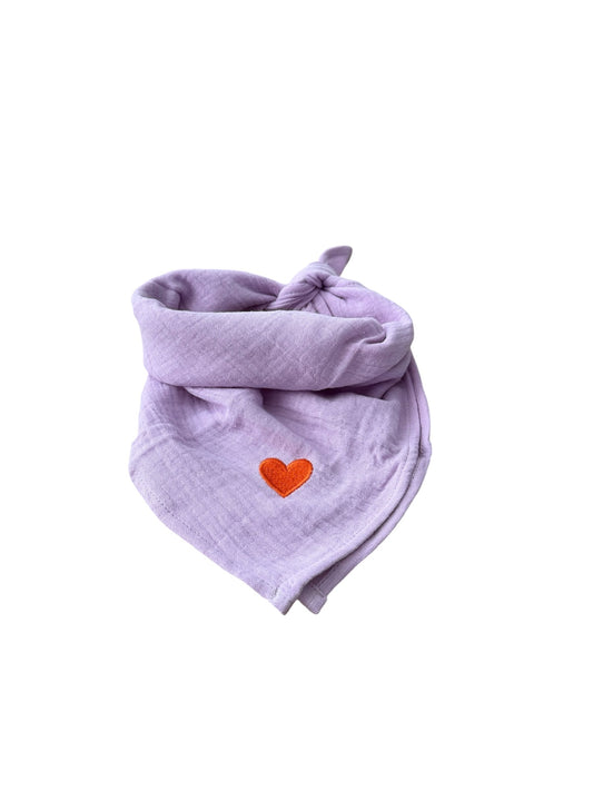 Bandana sjaaltje - Lilla - Hartje