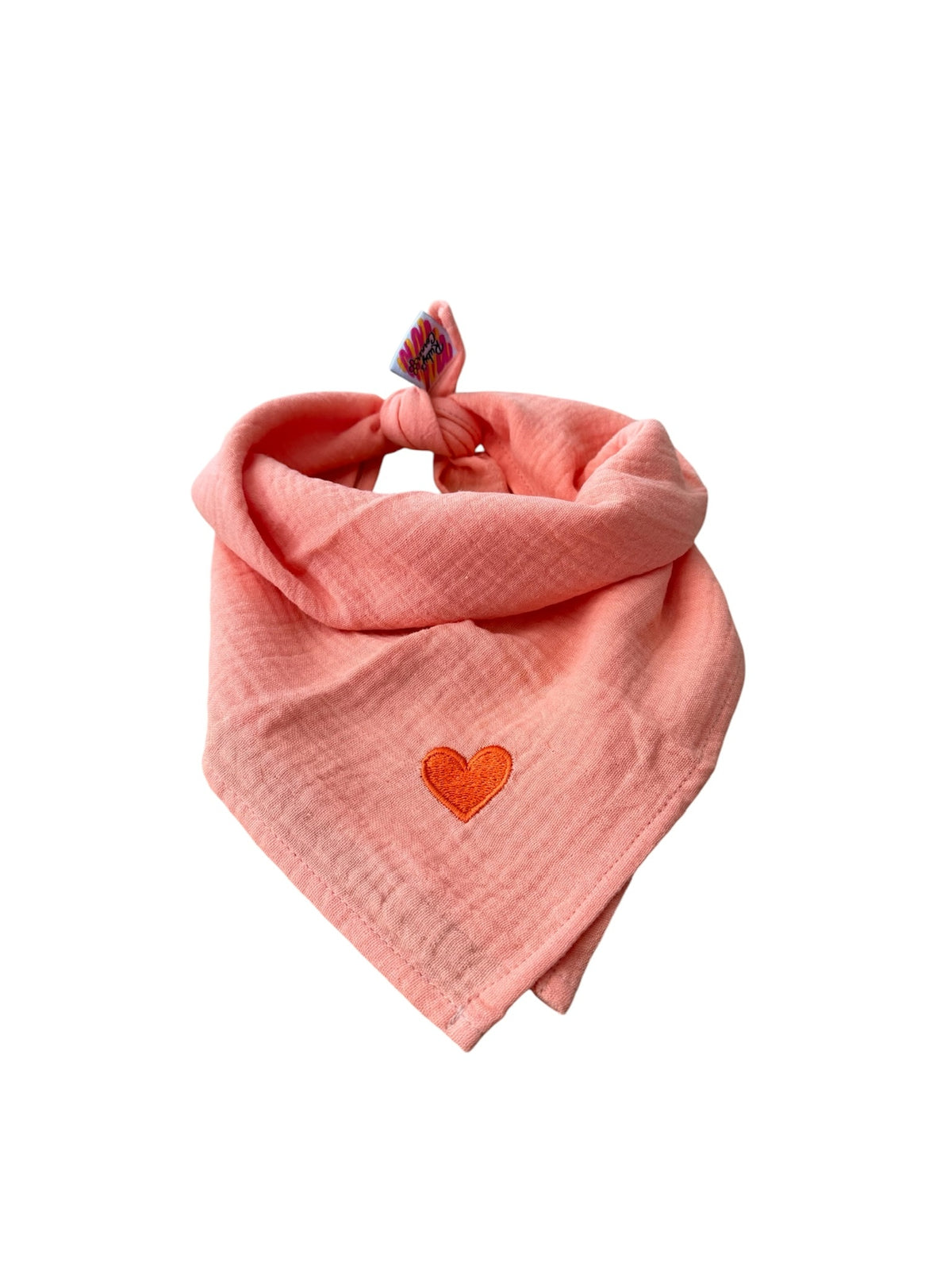 Bandana sjaaltje - Zalm - Hartje