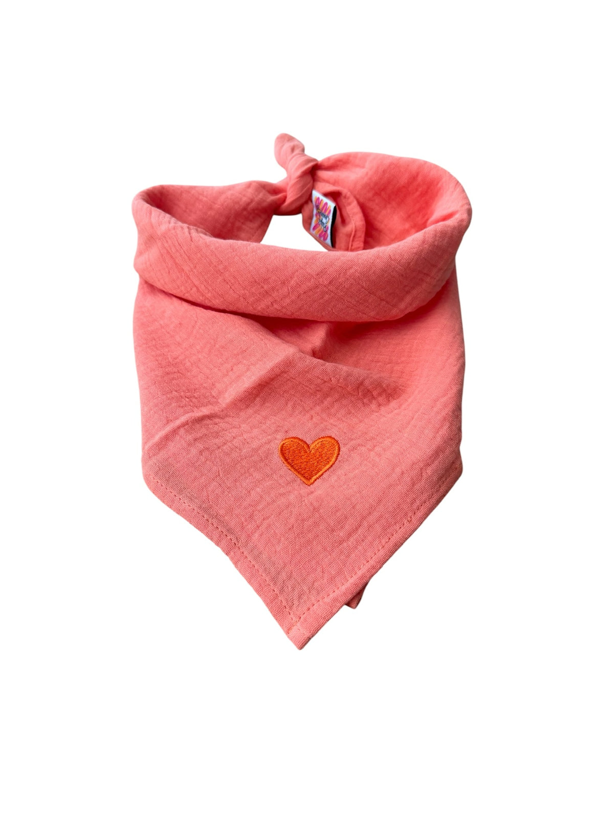 Bandana sjaaltje - Donker Zalm - Hartje