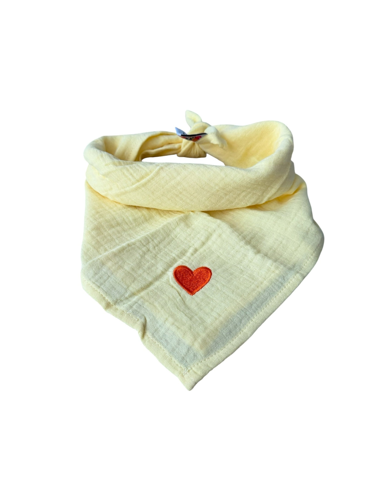 Bandana sjaaltje - Geel - Hartje