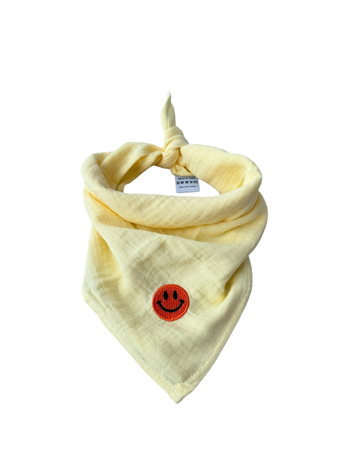Bandana sjaaltje - Geel - Smiley