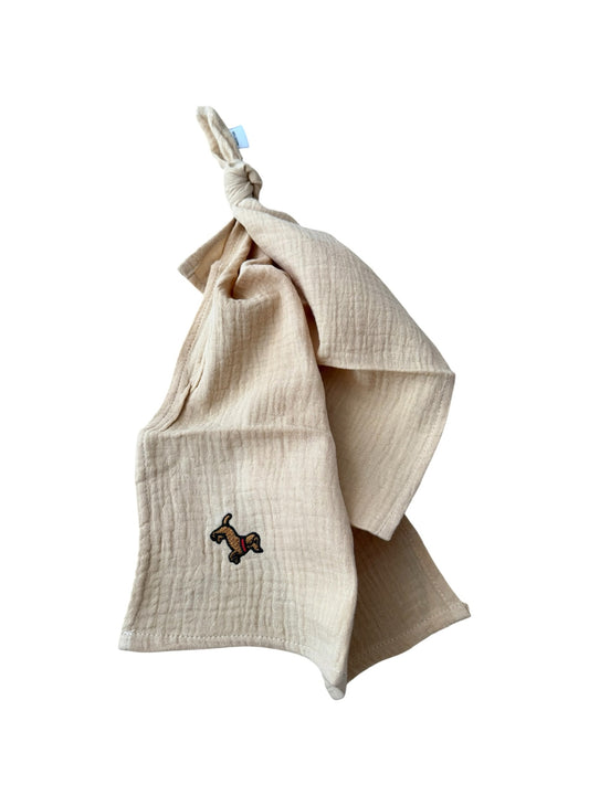 Multifunctionele mousseline doek - Beige - Teckel