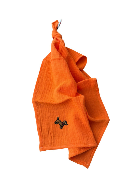 Multifunctionele mousseline doek - Oranje - Teckel