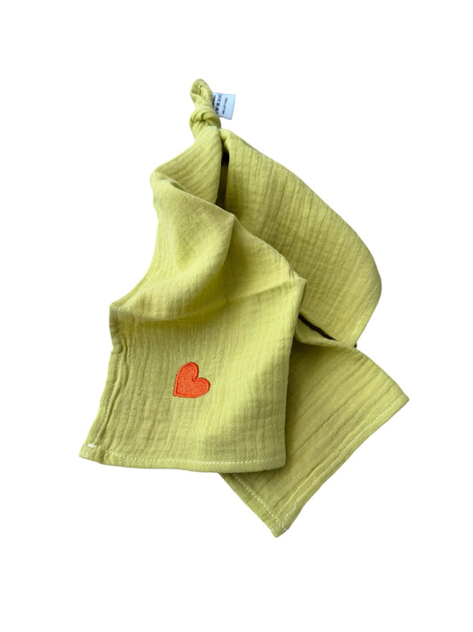 Multifunctionele mousseline doek - Kiwi - Hartje