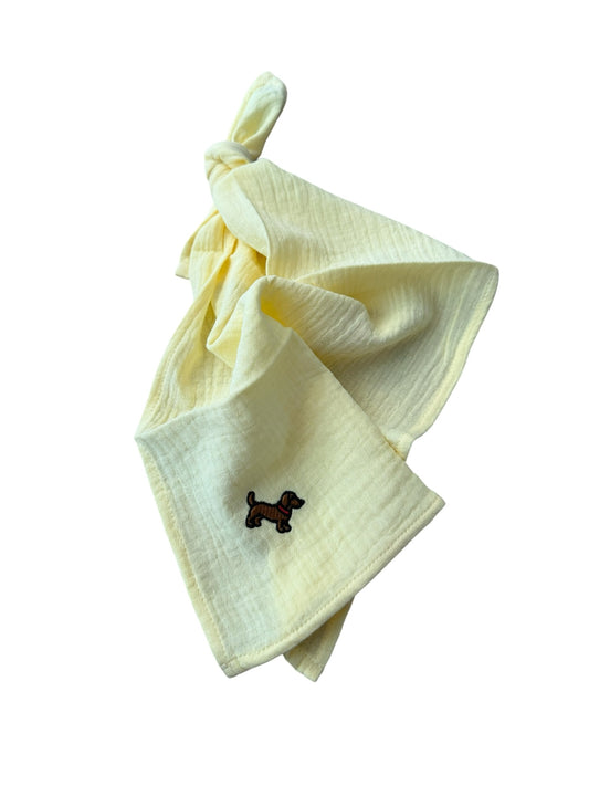 Multifunctionele mousseline doek - Geel - Teckel