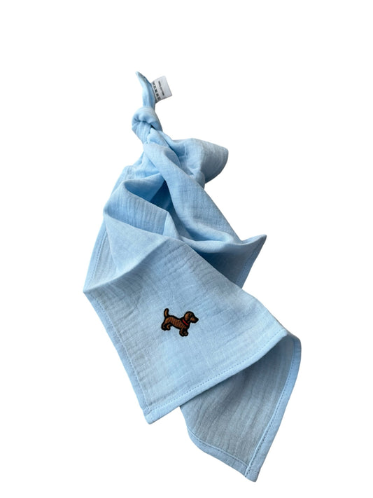 Multifunctionele mousseline doek - Licht Blauw - Teckel