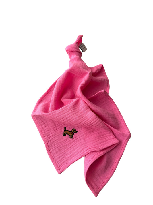 Multifunctionele mousseline doek - Roze - Teckel