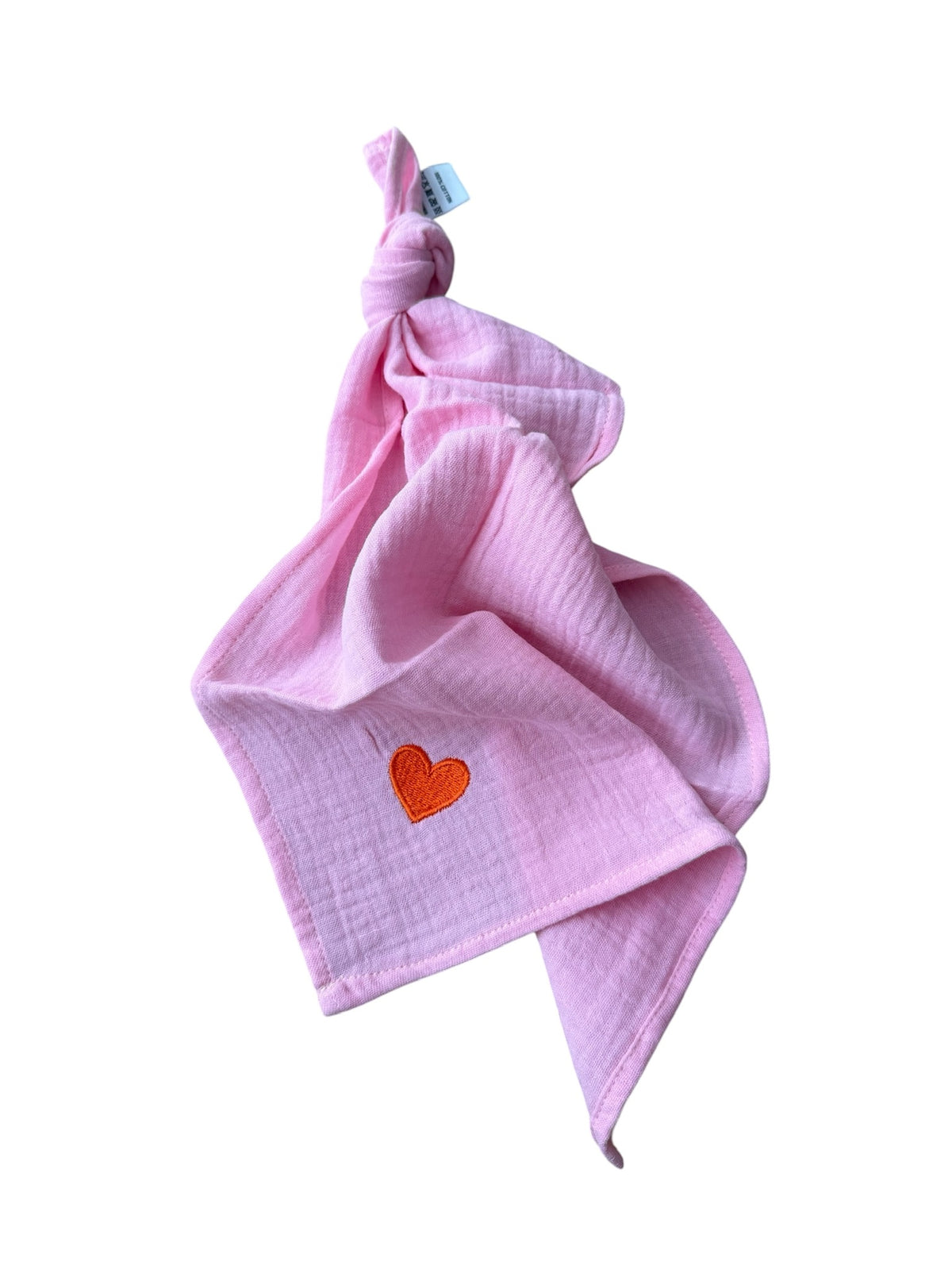 Multifunctionele mousseline doek - Licht Roze - Hartje