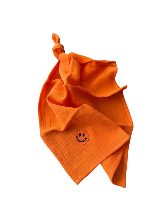Multifunctionele mousseline doek - Oranje - Smiley