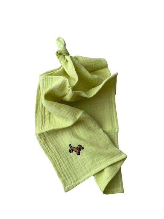 Multifunctionele mousseline doek - Kiwi - Teckel