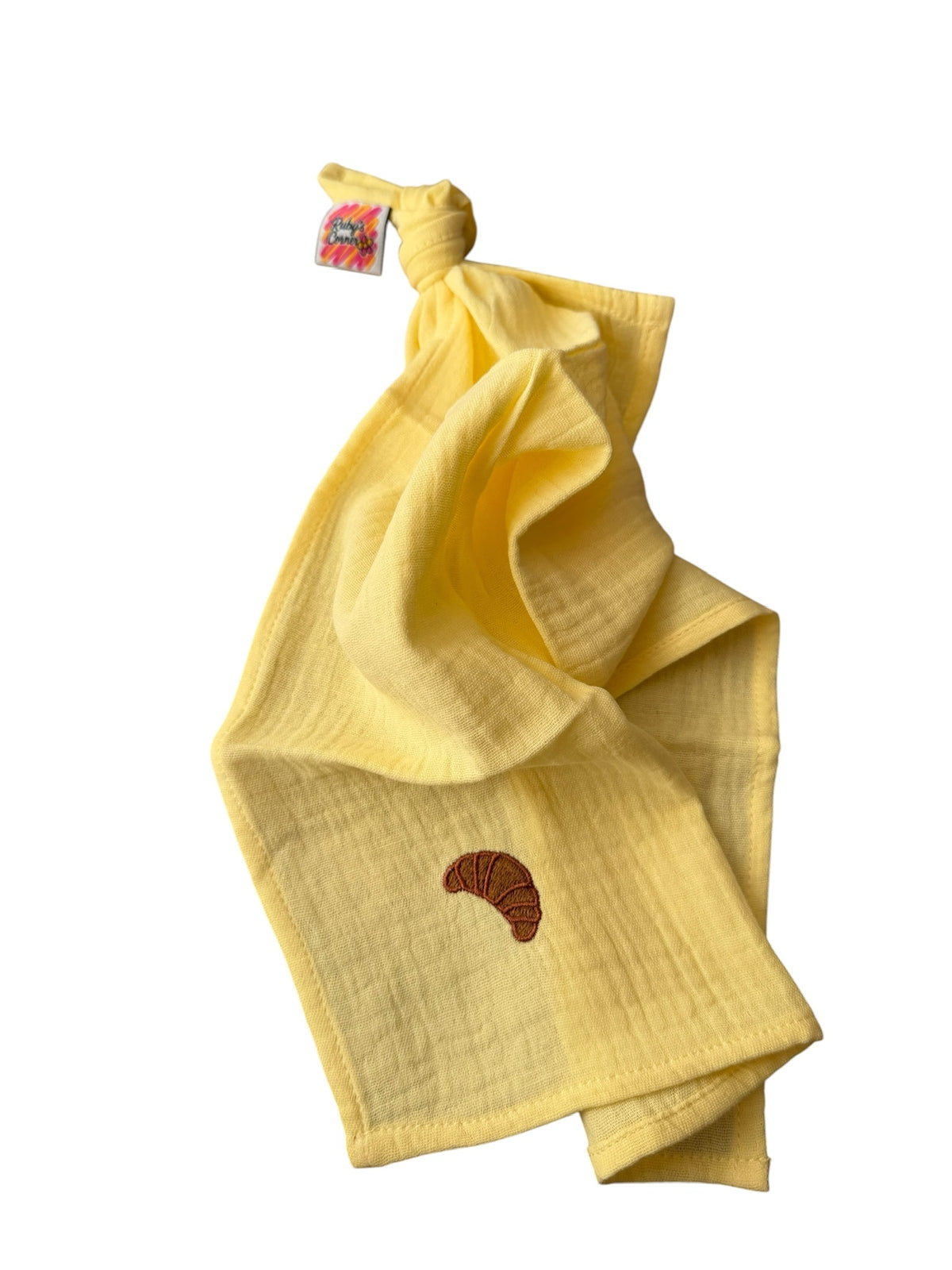 Multifunctionele mousseline doek - Geel - Croissant