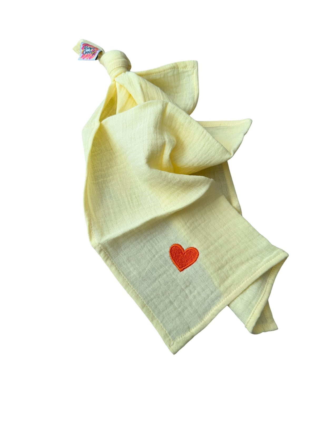 Multifunctionele mousseline doek - Geel - Hartje