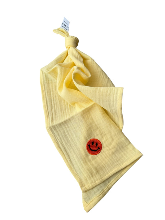 Multifunctionele mousseline doek - Geel - Smiley