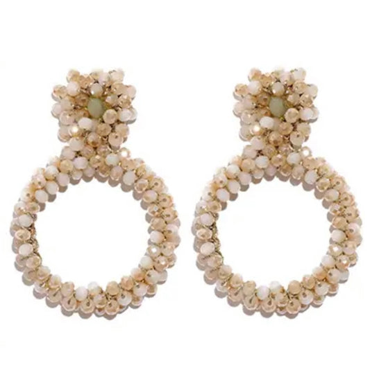 Oorbellen Kralen Sparkling Summer Beige