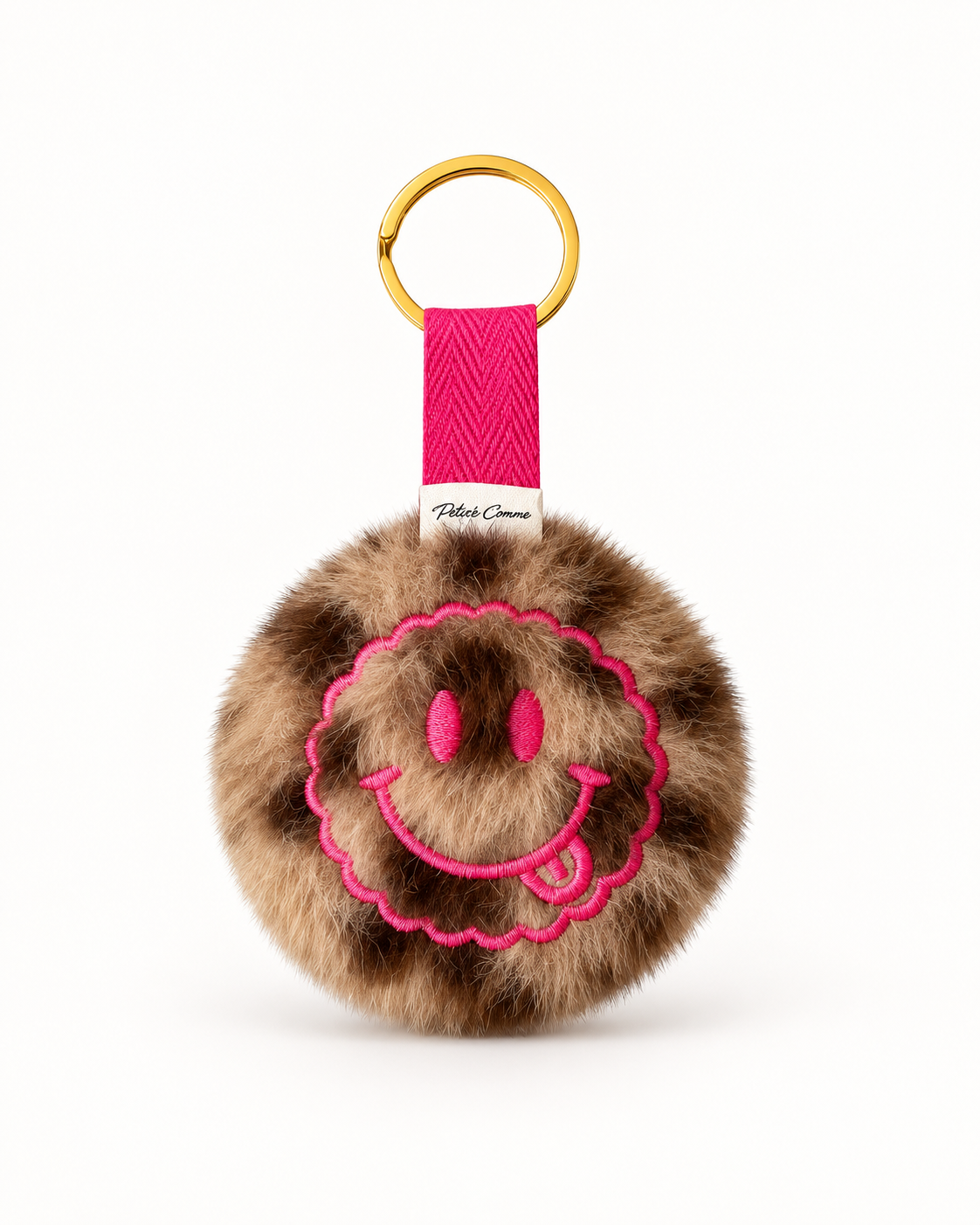 Smiley Sleutelhanger - Panter Roze