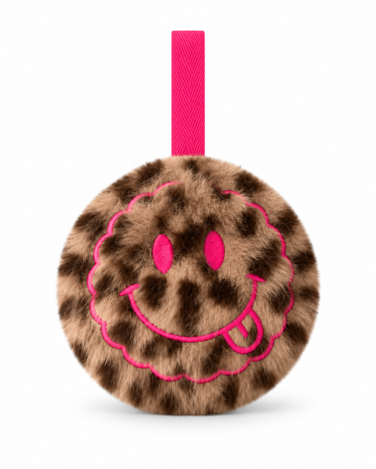 Smiley speendoekje accessoire - Panter / Roze