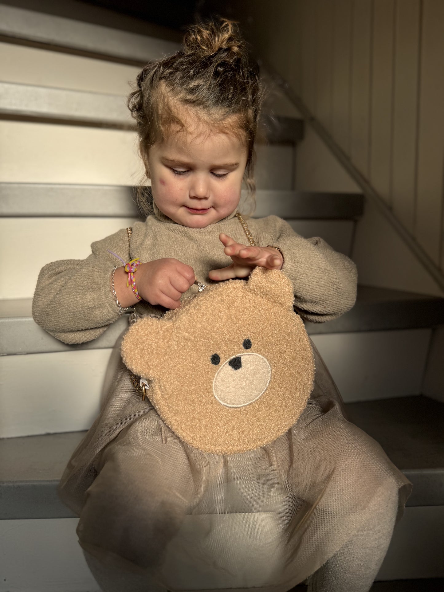 Schoudertasje TeddyBear Beige