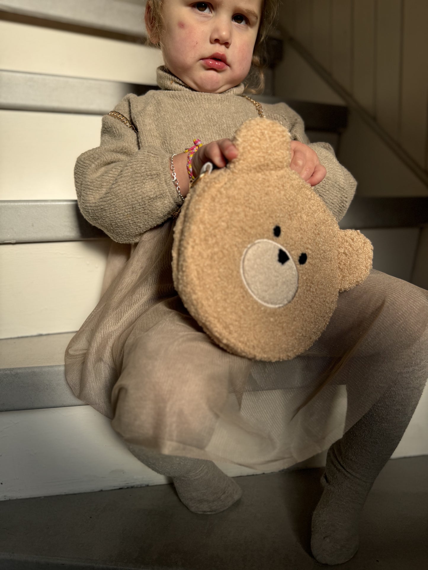 Schoudertasje TeddyBear Beige