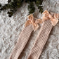 Kniekousen Strik Beige