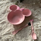 Peuter Baby Dinerbord-Servies voor Kinderen-Eetset voor kinderen-Kinderserviesset-3 delig-Duurzaam-Eco Friendly-Tarwe-Minnie-Roze