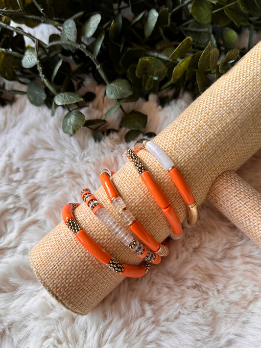 Armbanden Set 5 Stuks - Neon Orange