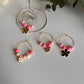 Wijnmarkers Ringen - Set Roze Flowers