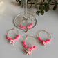 Wijnmarkers Ringen - Set Neon Roze